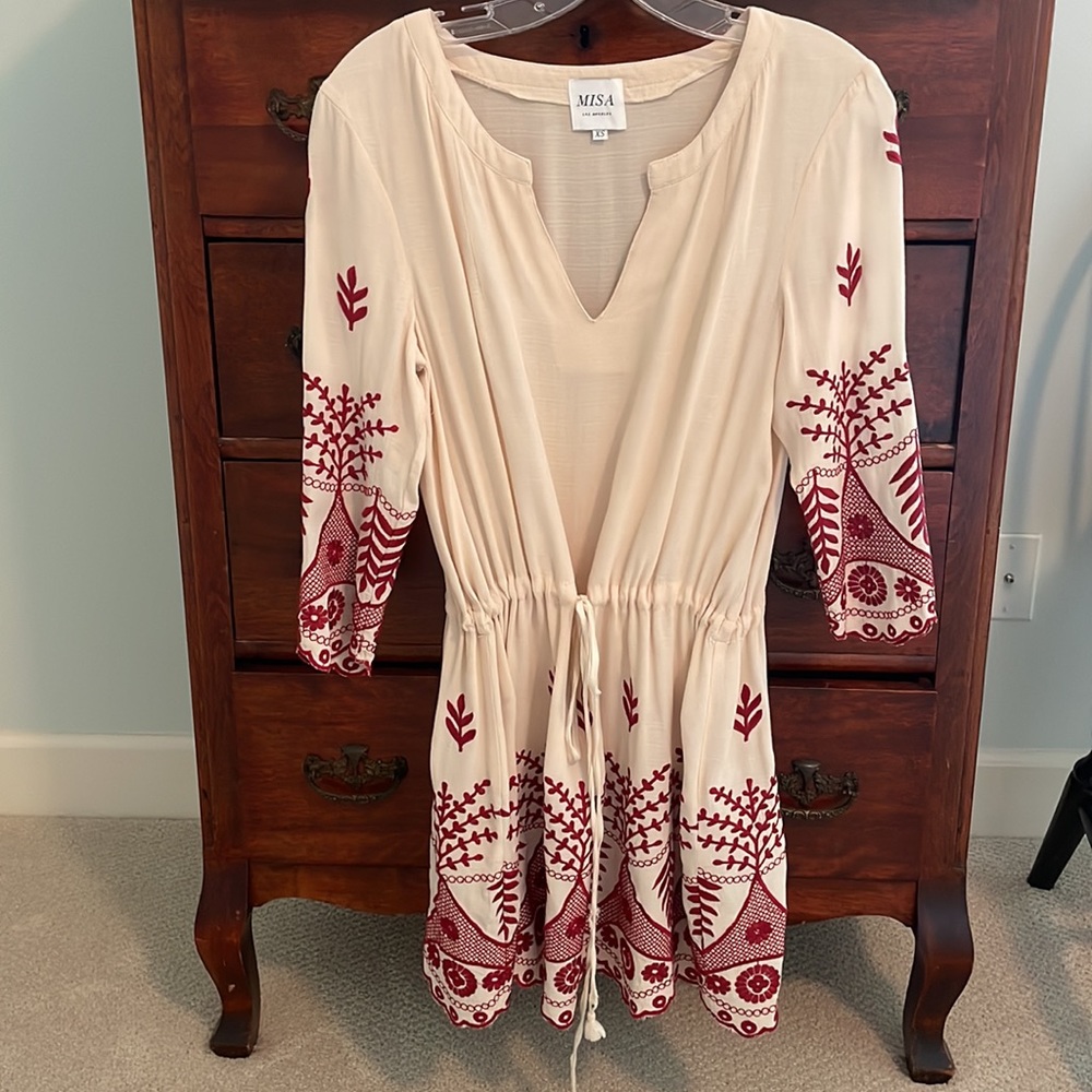 Misa Los Angeles drawstring waist dress XS